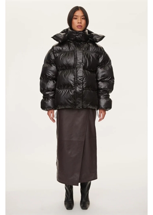 Active hood jakke Black Pearl Oval Square 